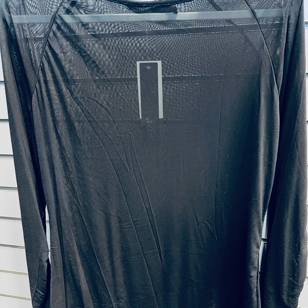 NWT Sheer Black Long Sleeve Mesh Shirt